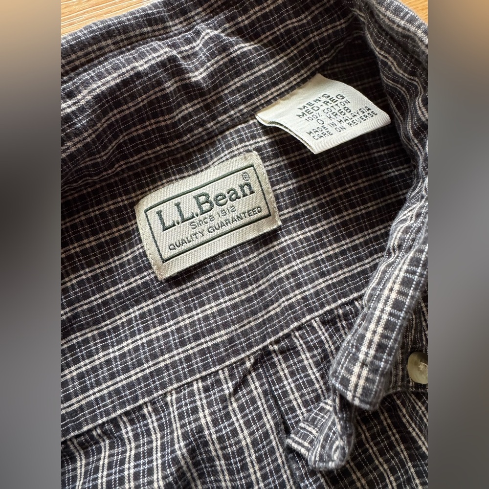 L.L. Bean Vintage Men’s Button Down Quality Work Shirt Utility Outdoors Casual